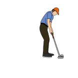 🏌️♂️ golf, golfer, sports, putting, club, game, athlete telegram sticker
