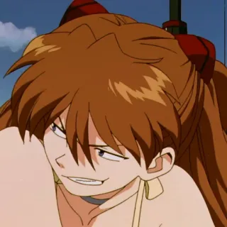 😏 Asuka Langley Sohryu Neon Genesis Evangelion anime, Asuka Langley Sohryu, Evangelion, girl, character, animation telegram sticker