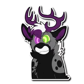 😈 furry, deer, anthro, cartoon, sticker telegram sticker