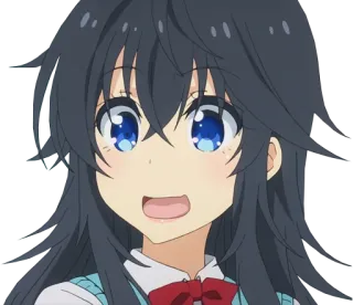 😅 Anime, Garota, Fofo, Uniforme escolar, Mangá, Desenho animado, Feliz telegram sticker
