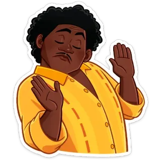 🙅‍♂ man, person, sticker, expression, gesture, cartoon telegram sticker