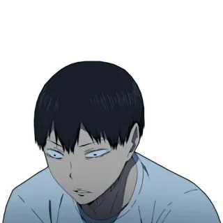 😨 Tobio Kageyama Haikyuu!! Аниме, Haikyuu, Тобио Кагеяма, Кагеяма, Волейбол, Манга telegram sticker