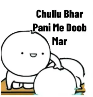 😂 Chullu Bhar
Pani Me Doob
Mar hindi, insulte, mème, dessin animé, eau, mort telegram sticker