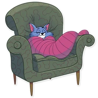 ☺️ Tom Cat Tom and Jerry cat, cartoon, sleepy, comfortable, lazy telegram sticker