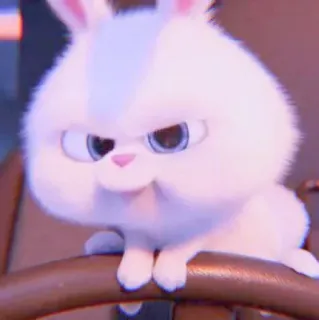 🐰 Snowball The Secret Life of Pets Snowball, rabbit, cute, bunny, cartoon, The Secret Life of Pets, angry whatsapp sticker