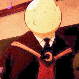 😀 Koro-sensei Assassination Classroom Anime, Professor, Polvo, Amarelo, Monstro telegram sticker