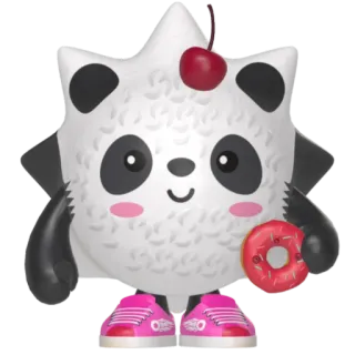 🐼 การ์ตูน, แพนด้า, โดนัท, เชอร์รี่, น่ารัก, คาวาอิ telegram sticker