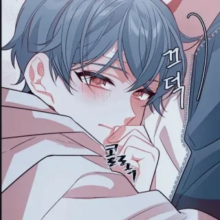 👀 끄덕 anime, lãng mạn, hôn, đỏ mặt, nhân vật whatsapp sticker