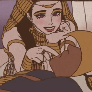 🥰 égyptien, Cléopâtre, dessin animé, ancien, pharaon telegram sticker