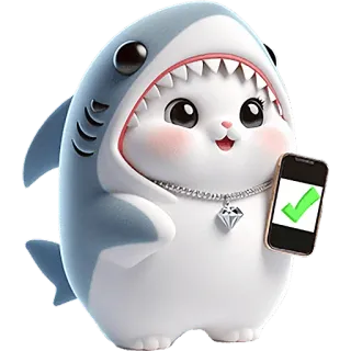 ✅ Rekin, Słodki, Zwierzę, Kot, Kreskówka, Kawaii telegram sticker