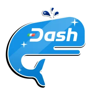 🐋 Dash whale, dash, italy, blue, logo, animal telegram sticker