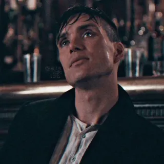 🤔 Thomas Shelby Peaky Blinders @BLUE WORTH EDITS Thomas Shelby, Peaky Blinders, Cillian Murphy, Drame, Crime, Série TV, Fan art telegram sticker