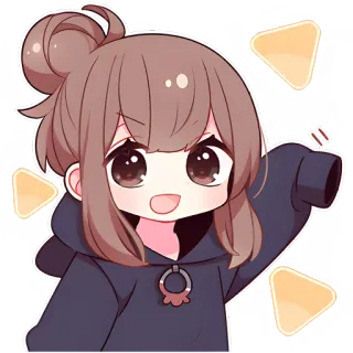 😯 Anime, Leuk, Meisje, Cartoon, Kawaii telegram sticker