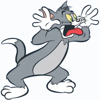 😟 Tom Cat Tom and Jerry 만화, 고양이, 웃긴, 코미디, 애니메이션 telegram sticker