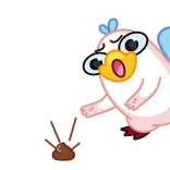 💩 птица, очки, мультфильм, эмодзи, какашка, коричневый, крылья telegram sticker