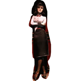 💃 Elizabeth Comstock BioShock Infinite элизабет, comstock, bioshock infinite, персонаж видеоигры, альтернативный костюм, в капюшоне telegram sticker