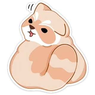 😒 หมา, น่ารัก, สัตว์, สัตว์เลี้ยง, การ์ตูน, สติกเกอร์ whatsapp sticker