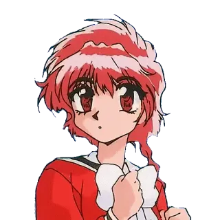 😯 Anime, Desenho animado, Cabelo ruivo, Garota, Personagem animado telegram sticker