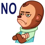 🙅‍♂️ NO monkey, no, disagreement, cartoon telegram sticker