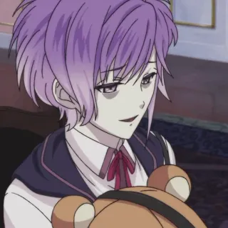 🧸 Kanato Sakamaki Diabolik Lovers anime, vampire, purple hair, doll, bishounen, manga, Diabolik Lovers telegram sticker