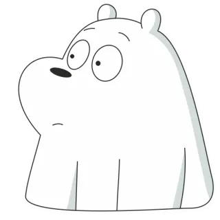 😯 Ice Bear We Bare Bears Dibujos animados, Oso polar, We Bare Bears, Ice Bear, Animal telegram sticker