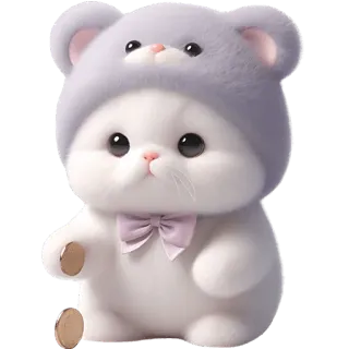 🪙 gato, lindo, gatito, animal, mascota, sombrero, adorable telegram sticker