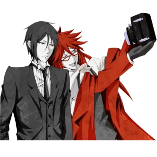 😚 Sebastian Michaelis Black Butler Anime, Manga, Sebastian, Grell, Butler, Dämon telegram sticker