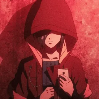 💈 Аниме, Худи, Персонаж, Портрет telegram sticker