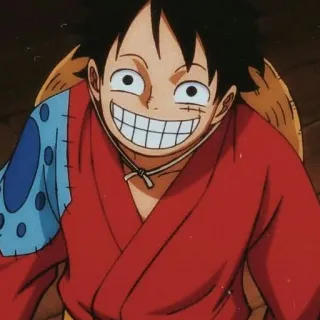 🤪 Monkey D. Luffy One Piece anime, one piece, monkey d. luffy, luffy, chapéu de palha, desenho animado, mangá whatsapp sticker