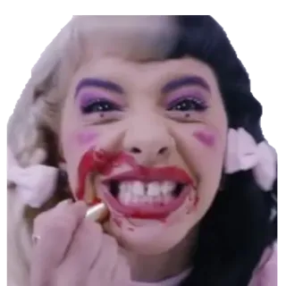 💄 maquillaje, lápiz labial, sangre, mujer, cosméticos telegram sticker