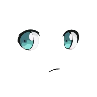 😒 глаза, аниме, стикер, мультфильм telegram sticker