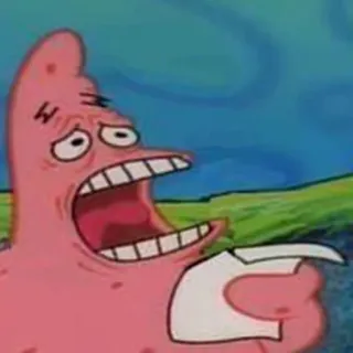 😲 Patrick Star SpongeBob SquarePants Мультфильм, Персонаж, В шоке, Патрик, Звезда telegram sticker