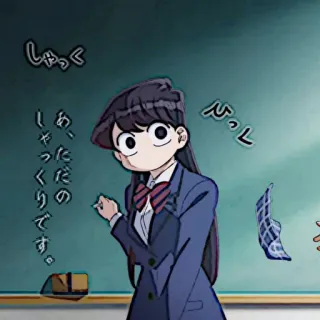 🧬 Komi Shouko Komi Can't Communicate しゃっく Anime, Manga, Komi Can't Communicate, Komi Shouko, Écolière, Mignon, Timide whatsapp sticker