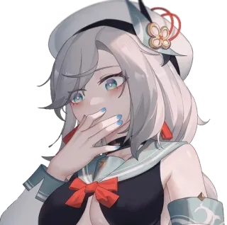 😳 Anime, Chica, Personaje, Mujer, Arte digital, Linda telegram sticker