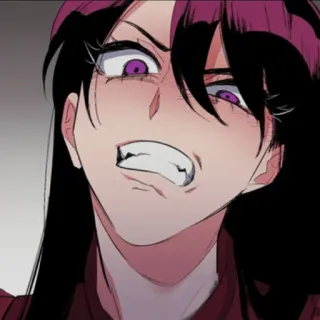 🤬 Anime, Wütend, Frau, Ausdruck, Cartoon, Figur whatsapp sticker