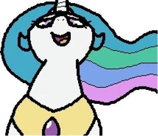 😌 Princess Celestia My Little Pony Cartone animato, Pony, Principessa, Celestia, Unicorno, Magia telegram sticker