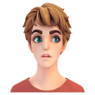 👀 dessin animé, personnage, portrait rapproché, homme, portrait, 3D whatsapp sticker