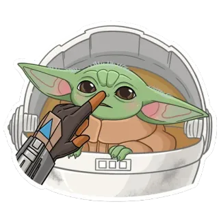 🤩 Grogu The Mandalorian Baby Yoda, Grogu, Mandaloriano, Star Wars, carino, astronave telegram sticker