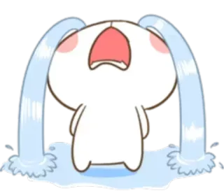 🥺 pleurer, triste, larmes, contrarié, personnage, dessin animé whatsapp sticker