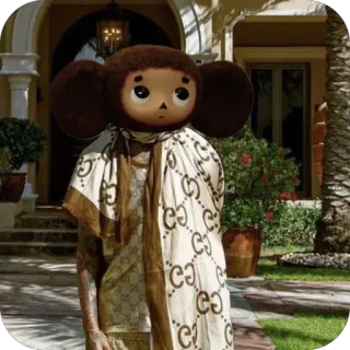 🌱 Cheburashka Cheburashka, Gucci, luxury, fashion, meme, style, designer telegram sticker