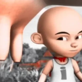 🧑‍🦲 Upin Upin, Cartone animato malese, Cartone animato, Personaggio telegram sticker