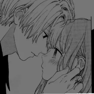 🖤 Anime, Manga, Romance, Pareja, Beso, Amor telegram sticker