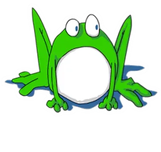 😳 frog, animal, green, cartoon, amphibian, funny, eyes telegram sticker