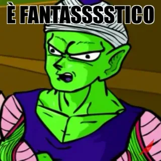 😊 Piccolo Dragon Ball È FANTASSSSTICO Piccolo, Dragon Ball, anime, manga, divertente, italiano, verde telegram sticker