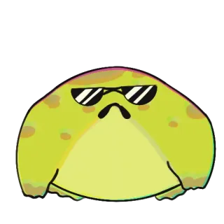 😎 coole Frosch, Sonnenbrille, Frosch, Figur telegram sticker