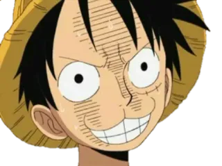 😈 Luffy One Piece 애니메이션, 원피스, 루피, 밀짚모자, 만화, 캐릭터 telegram sticker