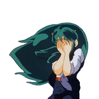 ☹ anime, crying, girl, sad, cartoon telegram sticker