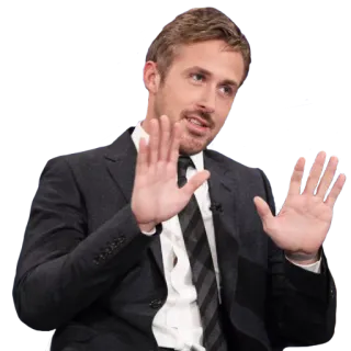 🤗 Ryan Gosling acteur, beroemdheid, man, pak, tv whatsapp sticker