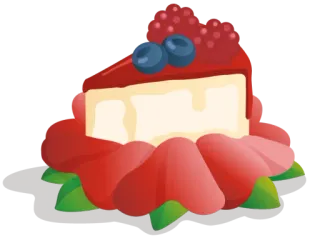 🍰 cake, dessert, strawberry, cheesecake, pastry, sweet, food telegram sticker