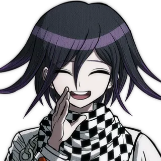 😄 Kokichi Oma Danganronpa V3: Killing Harmony Anime, Manga, Nhân vật phản diện, Nụ cười, Tiếng cười, Hạnh phúc, Danganronpa telegram sticker